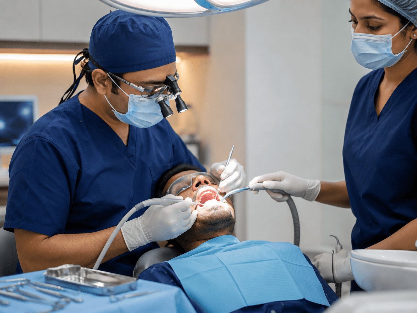 Periodontal evaluation and gum surgery treatment process at DentoXpert in Thane