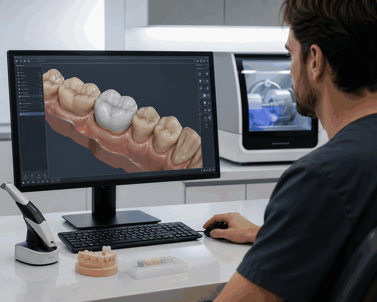 CAD CAM dental crown design and digital restoration planning